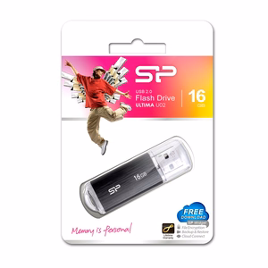 Silicon Power Ultima U02 USB atmintukas 16 GB USB A tipo 2.0 Juoda