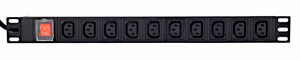 EnerGenie EG-PDU-10C132C19 maitinimo paskirstymo blokas (PDU), 10 vnt. C13 lizdų, 1U, 16A, C20 kištukas, 2 m kabelis, juodas