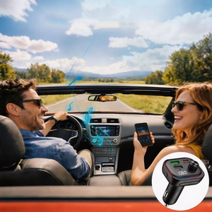 Tech-Protect CC07 3 prievadų PD 54W automobilinis įkroviklis + Bluetooth FM siųstuvas - juodas