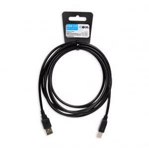 iBox IKU2D Кабель USB 2.0 A — USB B 3 м чёрный