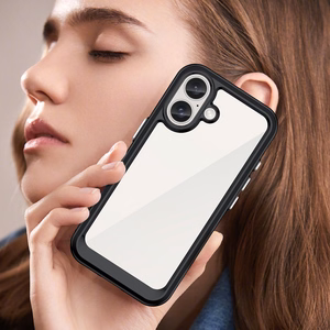 Outer Space dėklas telefonui su geliniu rėmeliu iPhone 16 - juodas