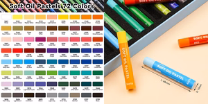 Aliejinių pastelių rinkinys ARRTX, 72 spalvų