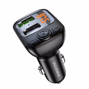 Borofone BC41 Bluetooth MP3 grotuvas / FM moduliatorius (hands free, microSD, QC3.0 USB-A, USB-A 5V/1A)