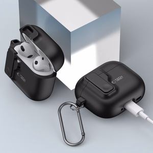 Tech-Protect Slim Hook dėklas AirPods 4 (m) - juodas
