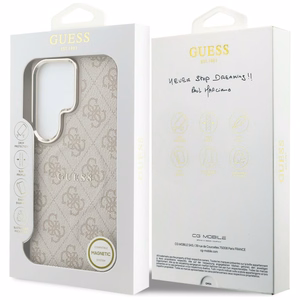 Guess чехол 4G Embossed Ring MagSafe Samsung Galaxy S26 Ultra розовый