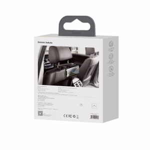 Baseus WXHZ-01 BackSeat Holder Qi 15W belaidžio įkrovimo automobilinis telefono laikiklis galvos atramai - juodas