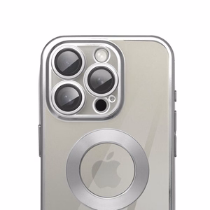 Чехол для iPhone 16 PLUS Glam серебряный