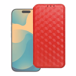 Atverčiamas dėklas iPhone 17 / 18 Cubic Book raudonas