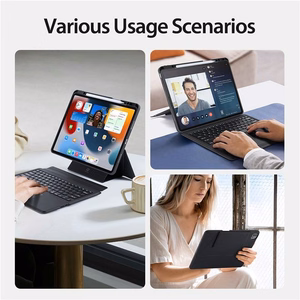 Dėklas su klaviatūra Dux Ducis DK Apple iPad Air 13 2024/iPad Air 13 2025/iPad Pro 12.9 2018/2020/2021/2022 juodas