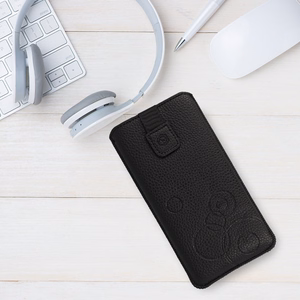 WONDER Deko Dėklas telefonui (dydis XL) Iphone 15/15 Pro/Iphone 16/16 Pro/Samsung S24/S24 Plus/S25/S25 Plus/A53/A55 5G juodas
