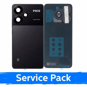 Xiaomi Poco M6 4G galinis dangtelis, juodas (gamintojo serviso pakuotė)