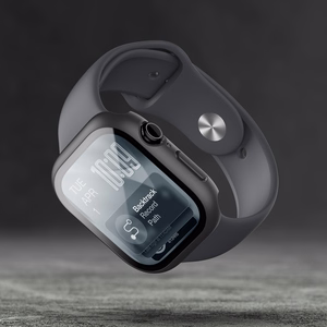 AmazingThing Radix grūdintas stiklas su dėklu Apple Watch Series 11 42mm - Juodas