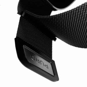 Puro „MILANESE“ dirželis Apple Watch 42 / 44 / 45 / 49 mm – juodos spalvos