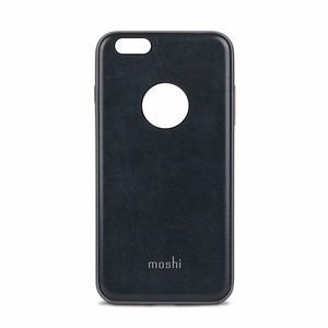 Moshi iGlaze Napa hibridinis dėklas veganiškos odos nugarėle, skirtas iPhone 6s Plus / 6 Plus, „Midnight Blue“ spalvos