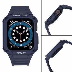 Protect Strap Band for Apple Watch 38/40/41mm Armored Case Strap - Blue
