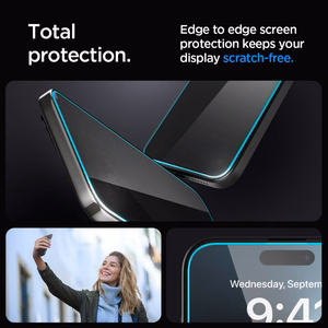Spigen Glas.tR EZ Fit privatumo apsauginis stiklas iPhone 15 Plus