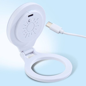 Magnetinis telefono stovas su šviesa suderinamas su MagSafe L8 baltas