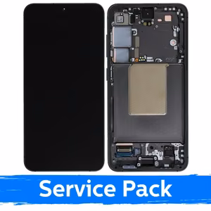 LCD ekranas skirtas Samsung S921 S24 su rėmeliu / Onyx Black / (Service Pack)