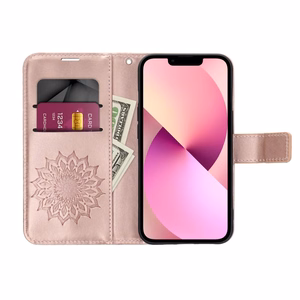 MEZZO Dėklas telefonui SAMSUNG A13 5G / A04S mandala rožinio aukso spalvos