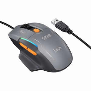 Wired mouse Hoco GM52 RGB Gaming Black/Gray