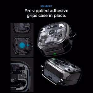Spigen Ultra Hybrid Zero One dėklas skirtas Samsung Galaxy Buds 4 / 4 Pro - juodas