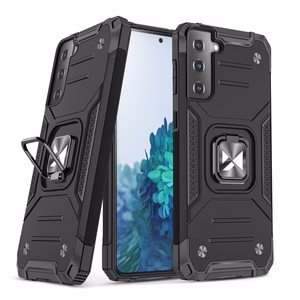 Wozinsky Ring Armor Tough Hybrid dėklas telefonui Samsung Galaxy S22+ (S22 Plus) rožinės spalvos su magnetiniu laikikliu