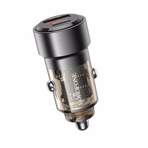 Automobilinis įkroviklis Borofone BZ20 PD20W+QC3.0 38W juodas