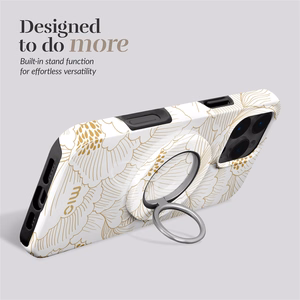 MIO White Roses Magsafe Case Compatible Ring Holder