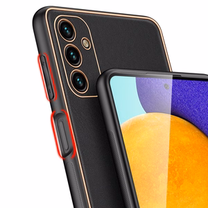 Dux Ducis Yolo elegantiškas dėklas telefonui iš ekologiškos odos Samsung Galaxy A13 5G juodas