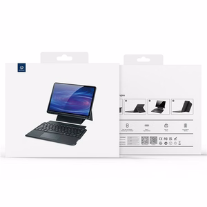 DUX DUCIS dėklas DK sulankstomas su belaidžiu klaviatūra SAMSUNG Tab S9/S9FE/S10FE juodas