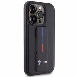 BMW Grip Hot Stamp dėklas telefonui iPhone 15 Pro Max - juodas