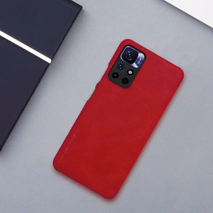 Nillkin Qin dėklas atverčiamas dėklas Xiaomi Redmi Note 11T 5G / 11S 5G / 11 5G (Kinija) / Poco M4 Pro 5G - juodas