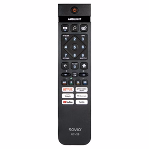 Savio RC-26 nuotolinio valdymo pultelis IR belaidis TV Spaudžiamieji mygtukai