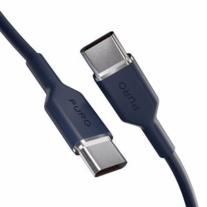Кабель Puro ICON USB-C — USB-C 1.5м тёмно-синий