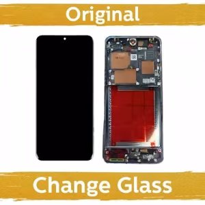 LCD ekranas skirtas Huawei P60 Pro su rėmu / juodas / (Atnaujintas: Kinija)