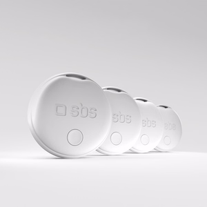 SBS Track My Circle locator compatible with Apple Find My set of 4 - white