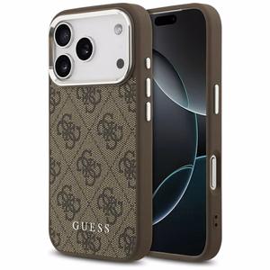 Dėklas Guess 4G MagSafe Apple iPhone 17 Pro Max rudas