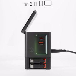 SBS Power Dock 6-in-1 su MagSafe, stovu ir USB-C kabeliais 65W – juodas