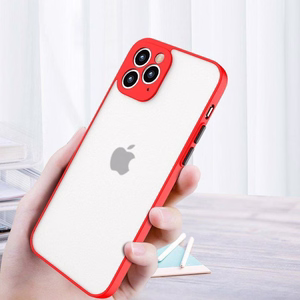 Milky dėklas silikoninis lankstus permatomas dėklas Xiaomi Redmi 9T raudonas