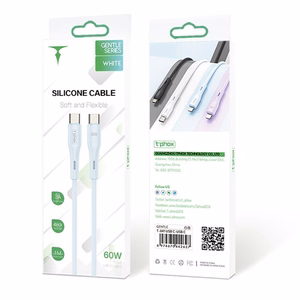 T-PHOX КАБЕЛЬ GENTLE USB-C/USB-C 60W 1M БЕЛЫЙ