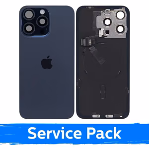 Back Cover Compatible With Apple iPhone 15 Pro Max / Blue Titanium / (Service Pack)