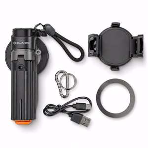 Blavec aliuminė asmenukių lazda Coco PRO Mini P-01 Magsafe Auto pop keturkojis stovas + nuotolinio valdymo pultelis + laikiklis 0,48 metro (SSCPMP01-MQHB048) juoda