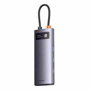 Hub 4in1 Baseus Metal Gleam serija, USB-C į 4x USB 3.0