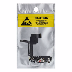 Оригинальный шлейф разъёма зарядки USB для iPhone 15 Pro, снятый с донорского устройства, — чёрный