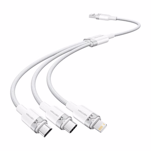 Кабель USB 2.0 A на 3-в-1 3A Vention CTPWG 1,5 м (белый)