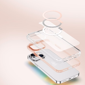 Dux Ducis Clin2 dėklas iPhone 14 Plus magnetinis MagSafe dėklas rožinis