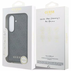 Guess dėklas 4G Classic Logo Charm MagSafe for Samsung Galaxy S26 juodas