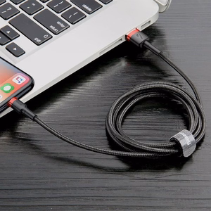 Baseus kabelis Cafule USB - Lightning 0,5m 2,4A raudonas-juodas