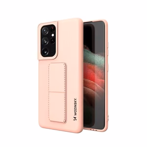 Wozinsky Kickstand Case силиконовый чехол с подставкой Samsung Galaxy S21 Ultra 5G розовый
