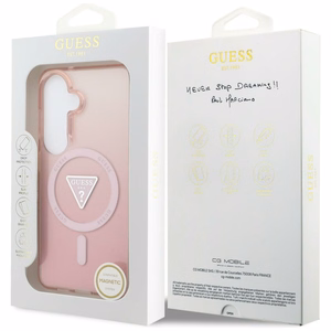 Guess IML Gradient Triangle MagSafe Case for Samsung Galaxy S26 - Pink